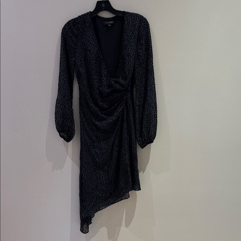 INTERMIX Black Asymmetrical Dress